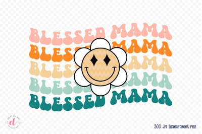 Retro Mother&#039;s Day Sublimation, Blessed Mama