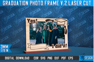 Graduation Photo Frame Laser Cut | Photo Frame Design | CNC File v.2