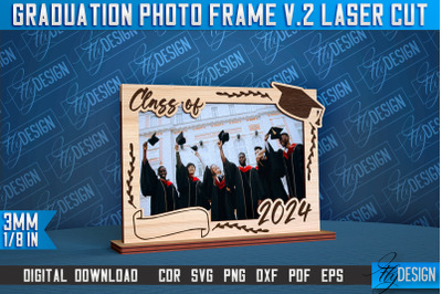 Graduation Photo Frame Laser Cut | Photo Frame Design | CNC File v.2