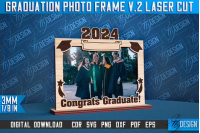 Graduation Photo Frame Laser Cut | Photo Frame Design | CNC File v.2