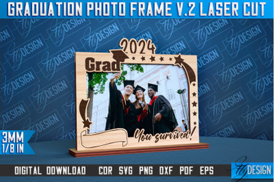 Graduation Photo Frame Laser Cut | Photo Frame Design | CNC File v.2