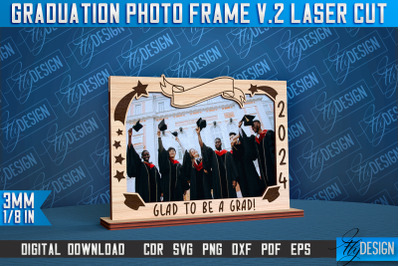 Graduation Photo Frame Laser Cut | Photo Frame Design | CNC File v.2