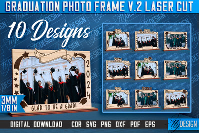 Graduation Photo Frame Laser Cut SVG | Senior 2024 Graduation v.2