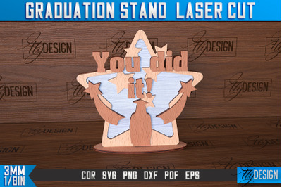 Graduation Stand Laser Cut | Stand Design | CNC Files