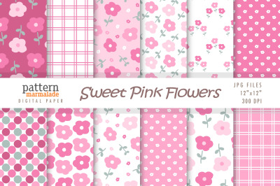Sweet Pink Flowers - Flowers Pattern - BX003D