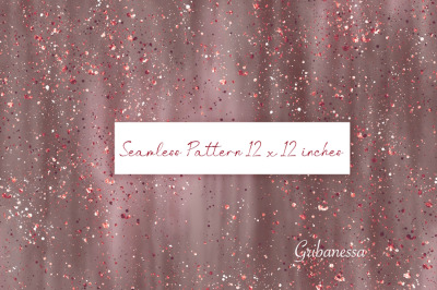 Seamless pattern with glitter
