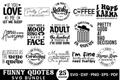 Funny Quotes SVG Bundle