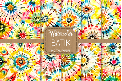 Batik Set 2 - Watercolor Abstract Textile Fabric Papers