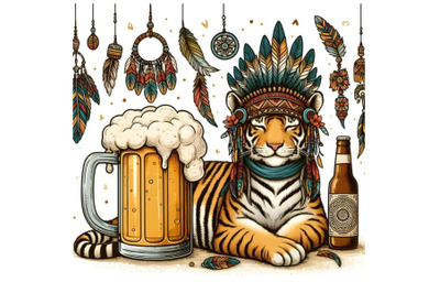 Beer and tiger