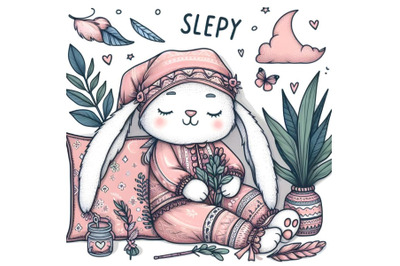 Sleepy bunny pajamas