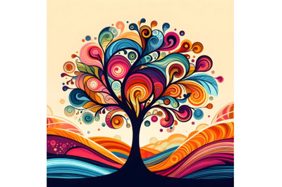 abstract design tree background