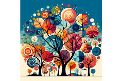 abstract design tree background