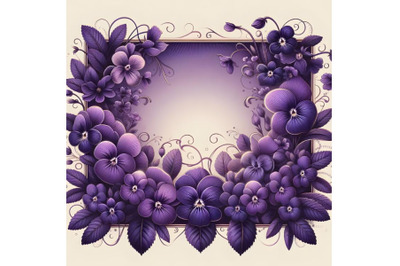 purple summer 3d flowers violets