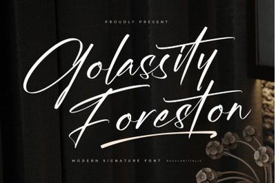 Golassity Foreston - Modern Signature Font