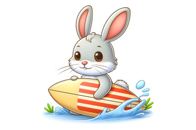 Bunny rabbit with surf