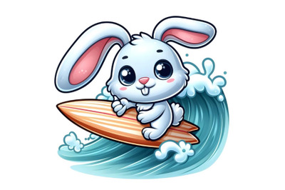 Bunny rabbit with surf