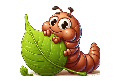 Grub on the leaf