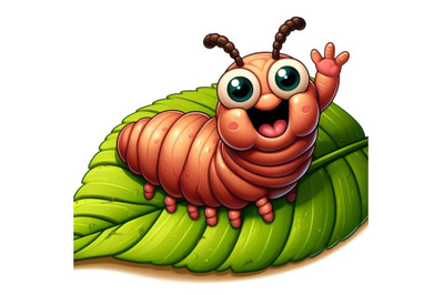 Grub on the leaf