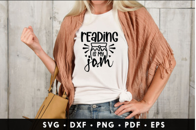 Reading is My Jam, Book Lovers SVG