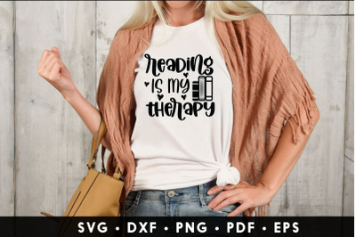 Reading is My Therapy, Book Lovers SVG