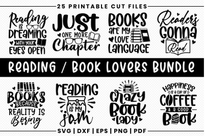 Reading / Book Lovers SVG Bundle