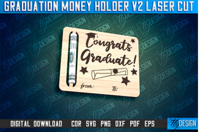 Graduation Money Holder Laser Cut | Money Holder Design | Gift SVG Des