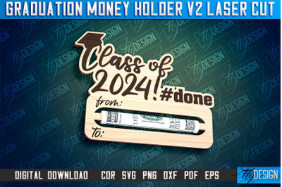 Graduation Money Holder Laser Cut | Money Holder Design | Gift SVG Des