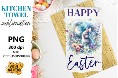 Easter bunny sublimation. Happy Easter towel sublimation