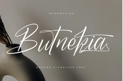 Butnekia - Modern Signature Font