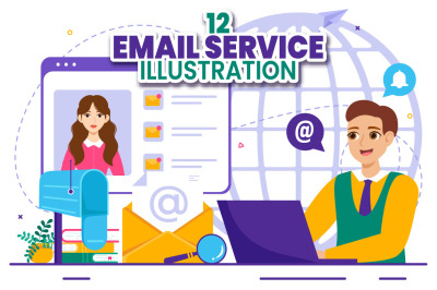 12 Email Service Illustration