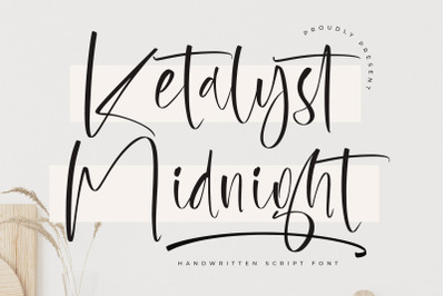 Ketalyst Midnight - Handwritten Script Font