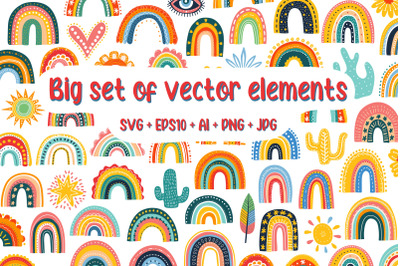 Big set of 150 vector elements