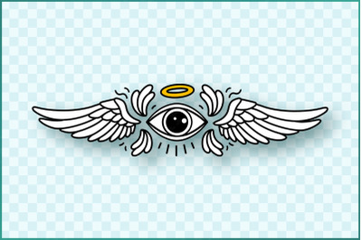 Biblical Angel Eye Seraphim SVG &amp; PNG