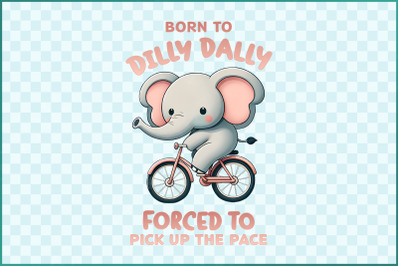 Elephant Dilly Dally Design: Humorous Vintage-Inspired