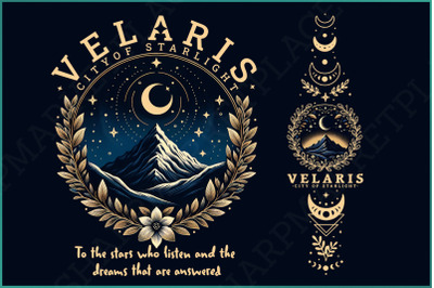 Velaris Starlight City PNG Bundle - Mystical Sky &amp; Dreamy Landscape