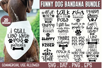 Funny Dog Bandana SVG Bundle