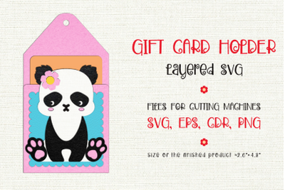 Panda Bear | Birthday Gift Card Holder | Paper Craft Template