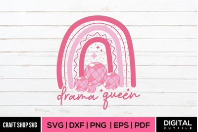 Drama Queen SVG, Coquette Bow SVG PNG
