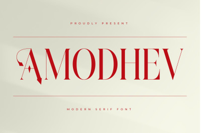Amodhev - Modern Serif Font