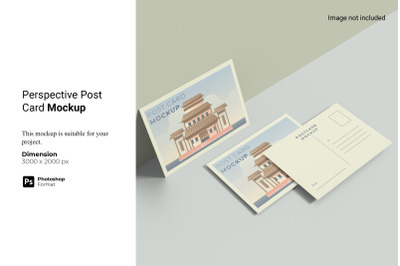 Perspective Post Card Mockup