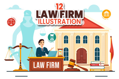 12 Law Firm Services Illustration
