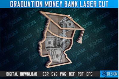 Graduation Money Bank Laser Cut | Grad 2024 Laser Cut Design