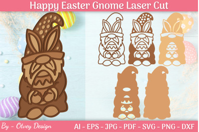 3D Easter Gnome Layered Laser Cutting Craft