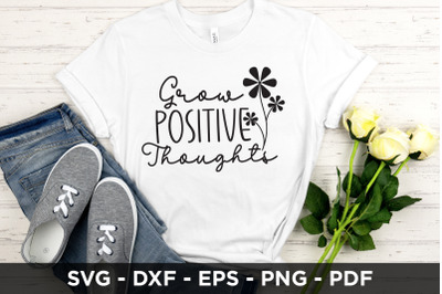 Grow Positive Thoughts - Wildflower SVG Cut File