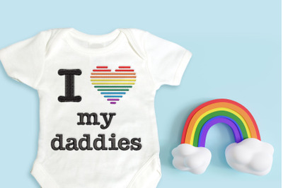 LGBT I Heart My Daddies | Embroidery