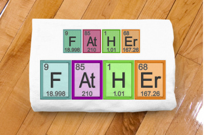 Periodic Table FATHER | Applique Embroidery