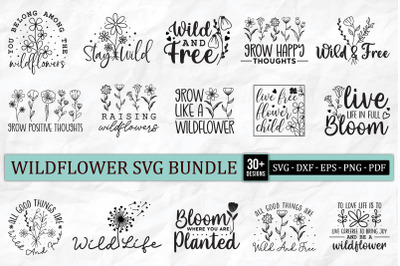 Wildflower Quotes SVG Bundle