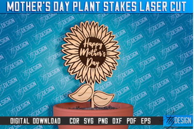 Mother&#039;s Day Plant Stakes Laser Cut | Laser Flower Stakes Design | CNC