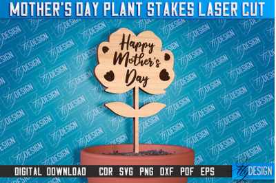 Mother&#039;s Day Plant Stakes Laser Cut | Laser Flower Stakes Design | CNC