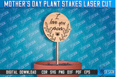 Mother&#039;s Day Plant Stakes Laser Cut | Laser Flower Stakes Design | CNC